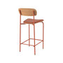 Voir la diapositive 6 : Rendez vous déco Lot de 2 chaises pour îlot central en tissu terracotta 65 cm-Alba