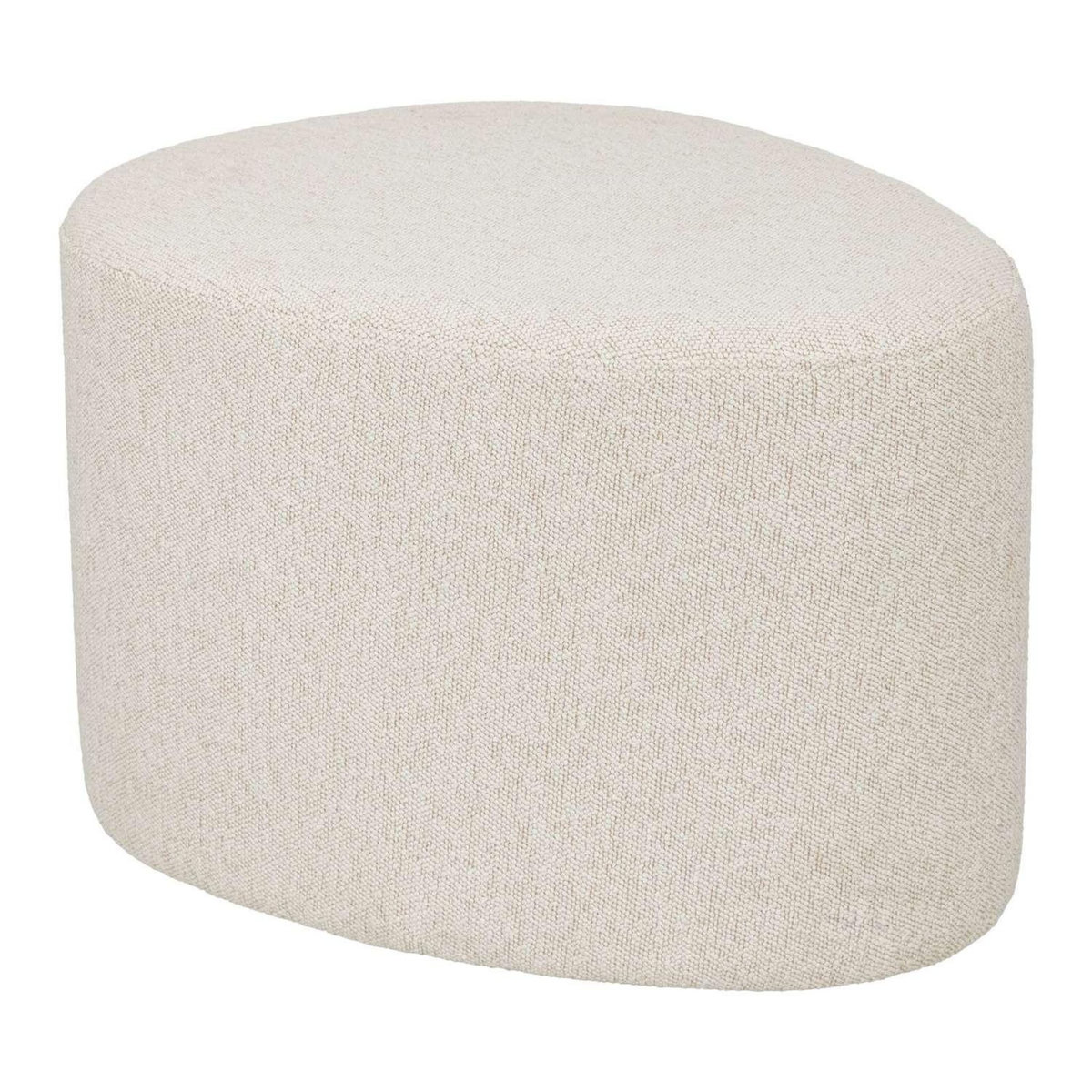 ATMOSPHERA Pouf galet en bouclette ESTRIA - Ivoire