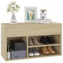 Voir la diapositive 4 : VIDAXL Banc a chaussures Chene sonoma 80x30x45 cm Bois d'ingenierie