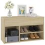 Voir la diapositive 4 : VIDAXL Banc a chaussures Chene sonoma 80x30x45 cm Bois d'ingenierie