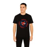 FREEGUN T-shirt homme en coton à col rond imprimé  La Vache Qui Rit. Coloris disponibles : Noir