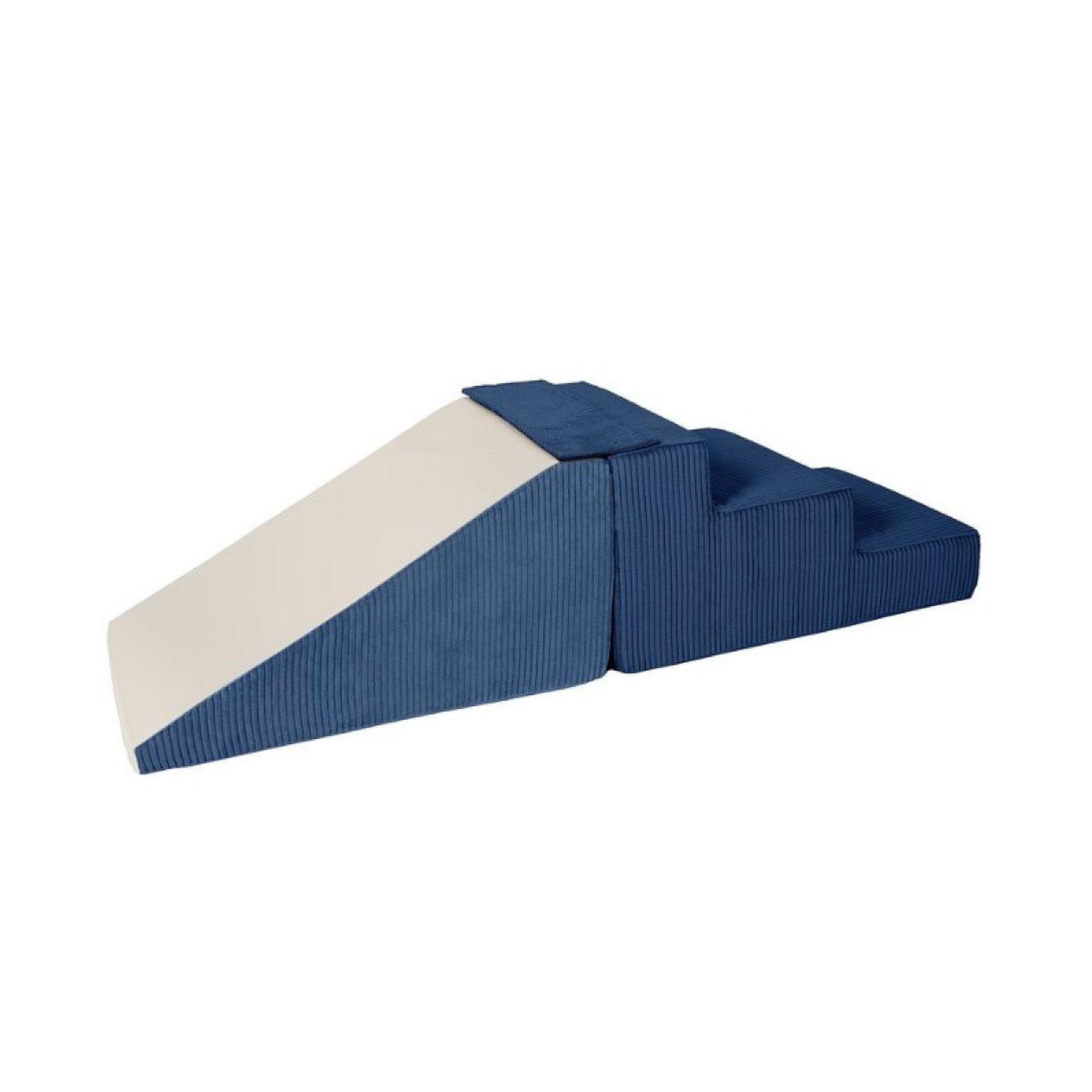 VELINDA Lot de 2 grands blocs en mousse bleu marine velours côtelé