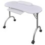 Voir la diapositive 1 : VIDAXL Table à manucure pliable avec roulettes Blanc