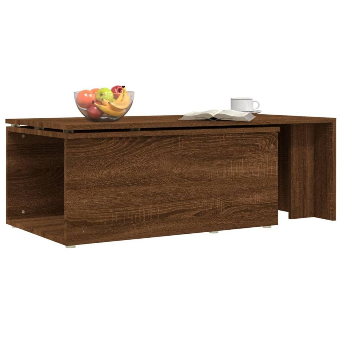 VIDAXL Table basse Chene marron 150x50x35 cm Bois d'ingenierie