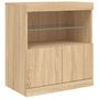 Voir la diapositive 3 : VIDAXL Buffet avec lumieres LED chene sonoma 60x37x67 cm