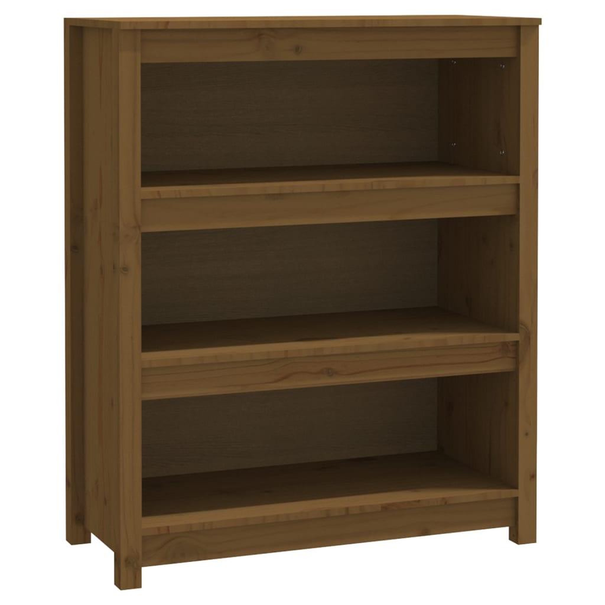 Voir la diapositive 2 : VIDAXL Bibliotheque Marron miel 80x35x97 cm Bois de pin massif