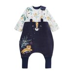 Petit Béguin Turbulette TOG 2 en velours avec pieds retroussables et manches amovibles Charly. Coloris disponibles : Bleu