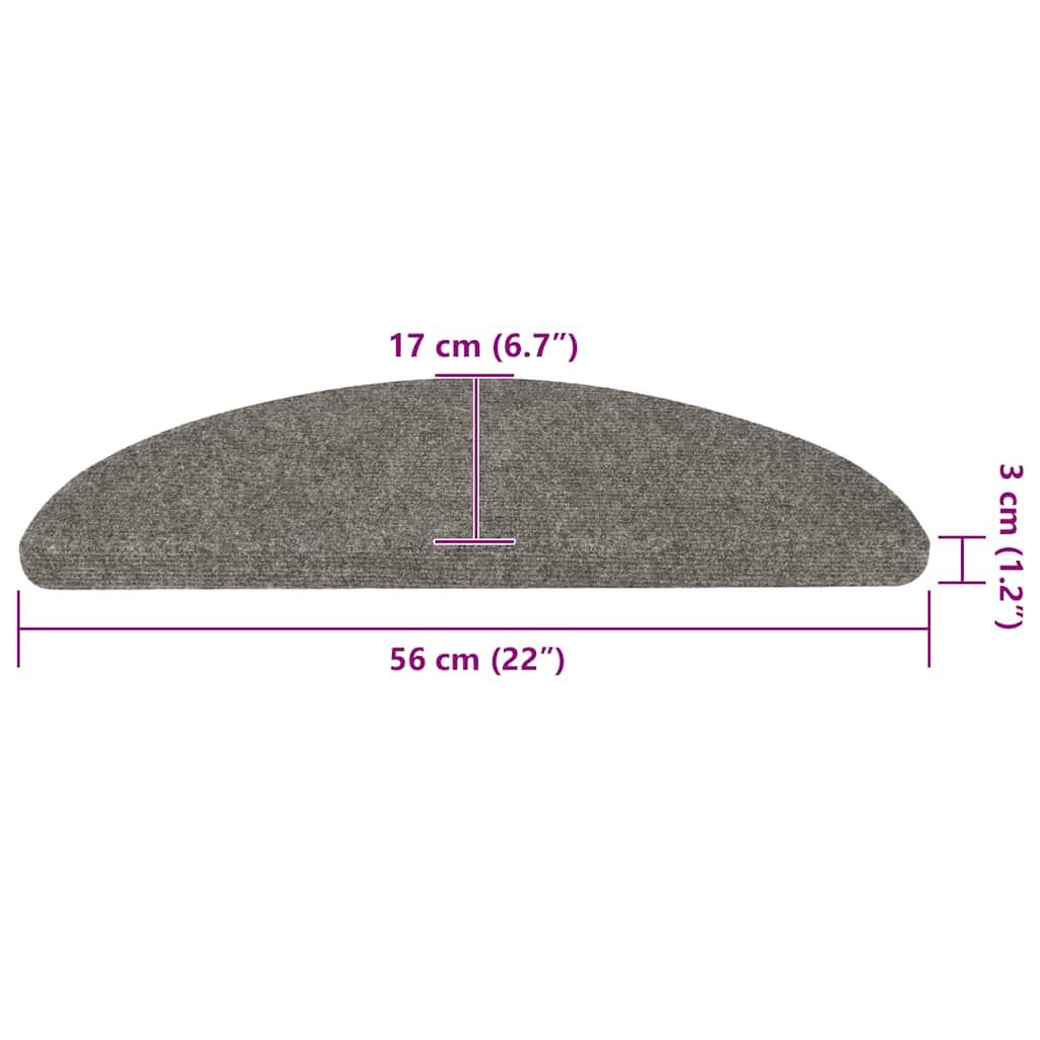 Voir la diapositive 6 : VIDAXL Tapis d'escalier auto-adhesifs 30 pcs gris 56x17x3 cm