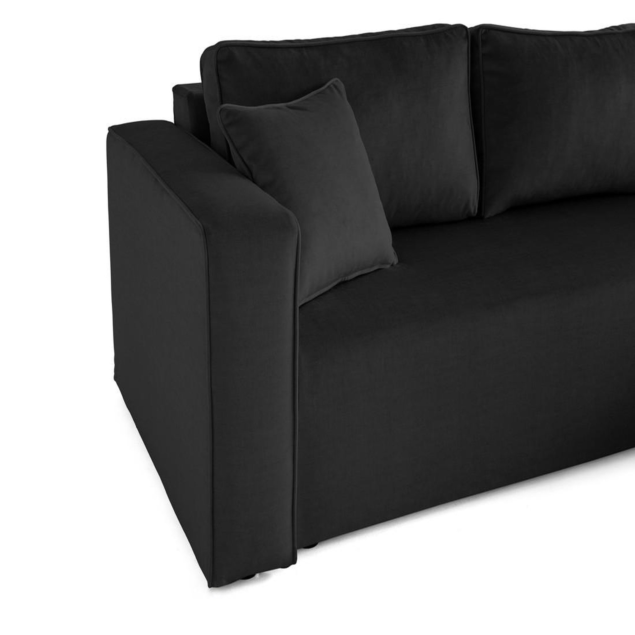 Voir la diapositive 6 : BEST MOBILIER Topaze - canapé d'angle déhoussable réversible 4 places en velours