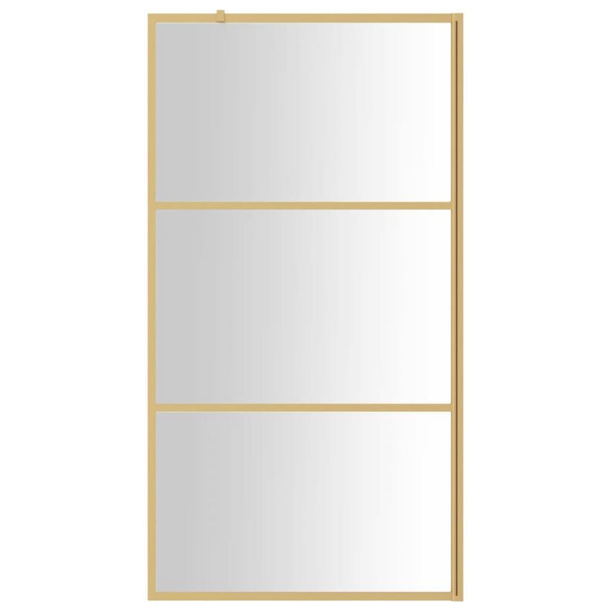 VIDAXL Paroi de douche avec verre ESG transparent dore 100x195 cm