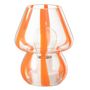 Voir la diapositive 1 : Paris Prix Lampe à Poser Rayures en Verre  Ophelie  19cm Orange