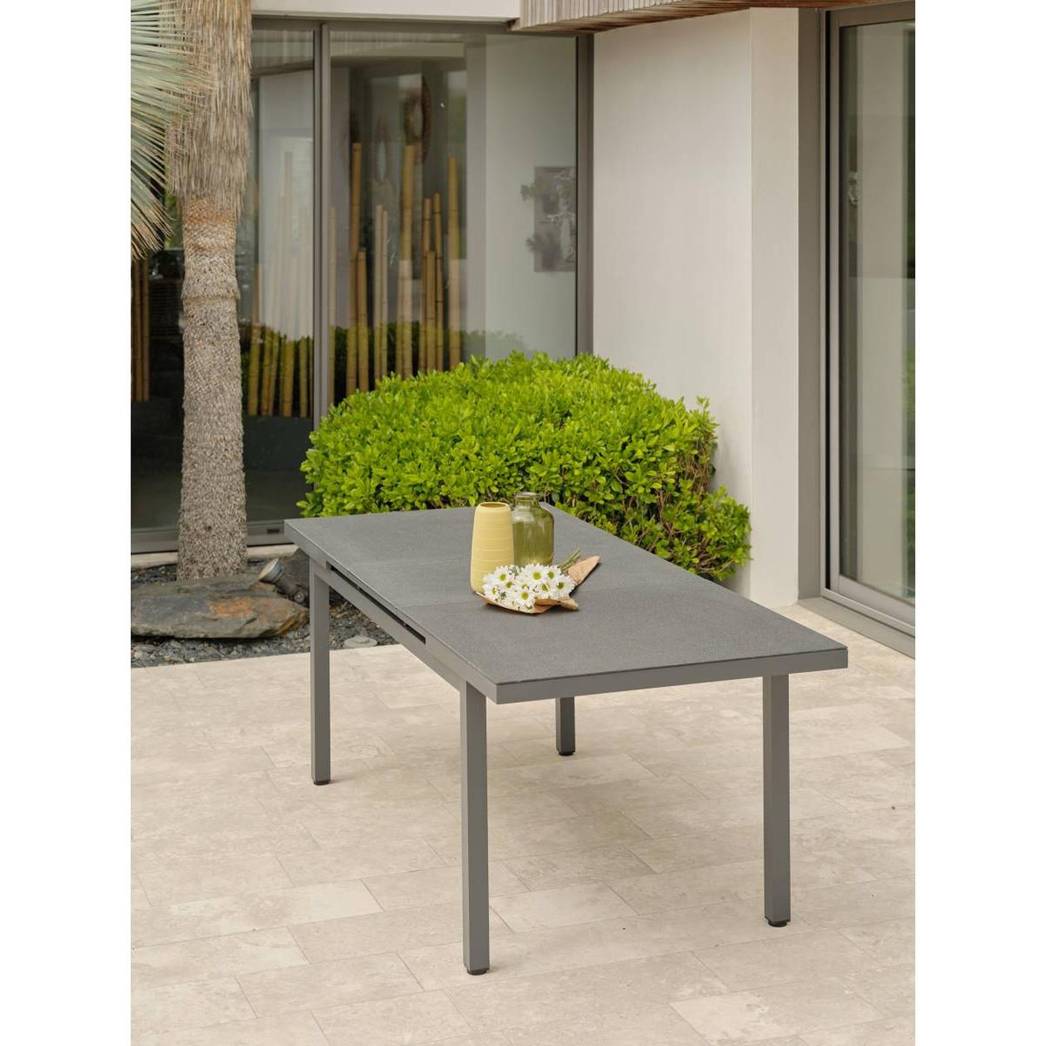 Voir la diapositive 6 : DCB GARDEN Ensemble Table de Jardin Extensible & 8 Assises  Dania & Stockholm  160-210cm Anthracite