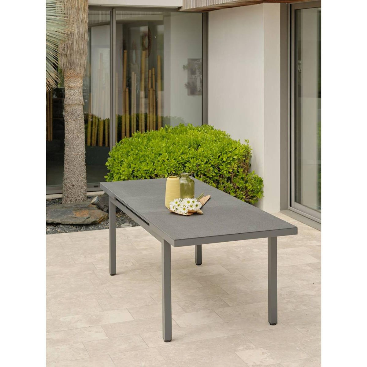 Paris Prix Ensemble Table de Jardin Extensible & 8 Assises  Dania & Stockholm  160-210cm Anthracite