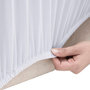 Voir la diapositive 4 : VIDAXL Housse extensible de canape 4 places Blanc Jersey de polyester