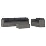 Voir la diapositive 2 : VIDAXL Salon de jardin 7 pcs avec coussins resine tressee gris