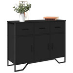 VIDAXL Buffet noir 97x32,5x74,5 cm bois d'ingenierie