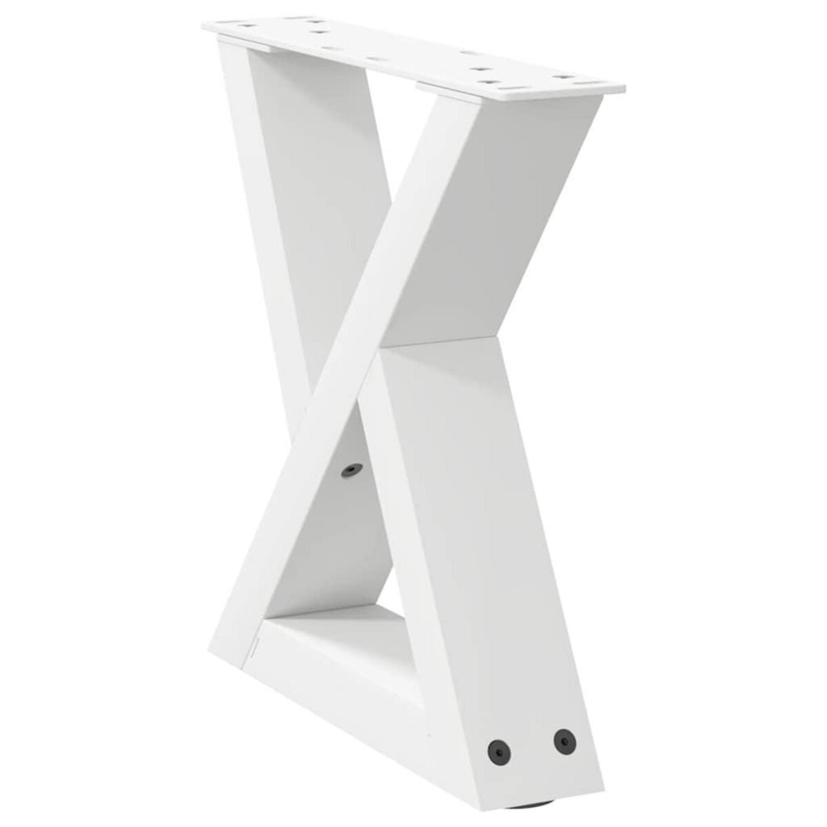 VIDAXL Pieds de table basse 2 pcs blanc 30x(30-31,3) cm acier