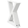 Voir la diapositive 4 : VIDAXL Pieds de table basse 2 pcs blanc 30x(30-31,3) cm acier