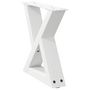 Voir la diapositive 4 : VIDAXL Pieds de table basse 2 pcs blanc 30x(30-31,3) cm acier