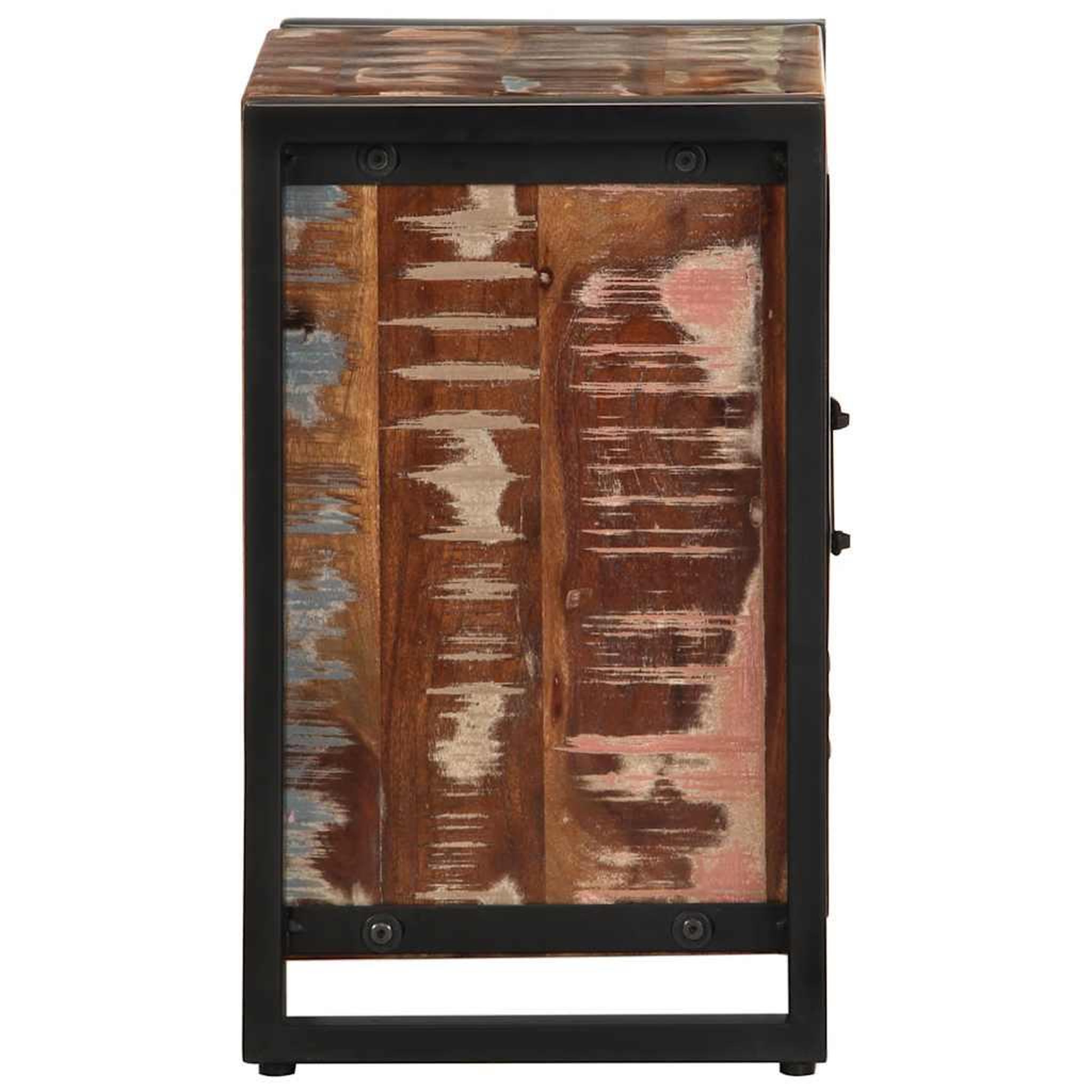 Voir la diapositive 5 : VIDAXL Table de chevet multicolore 40x30x51 cm bois de recuperation