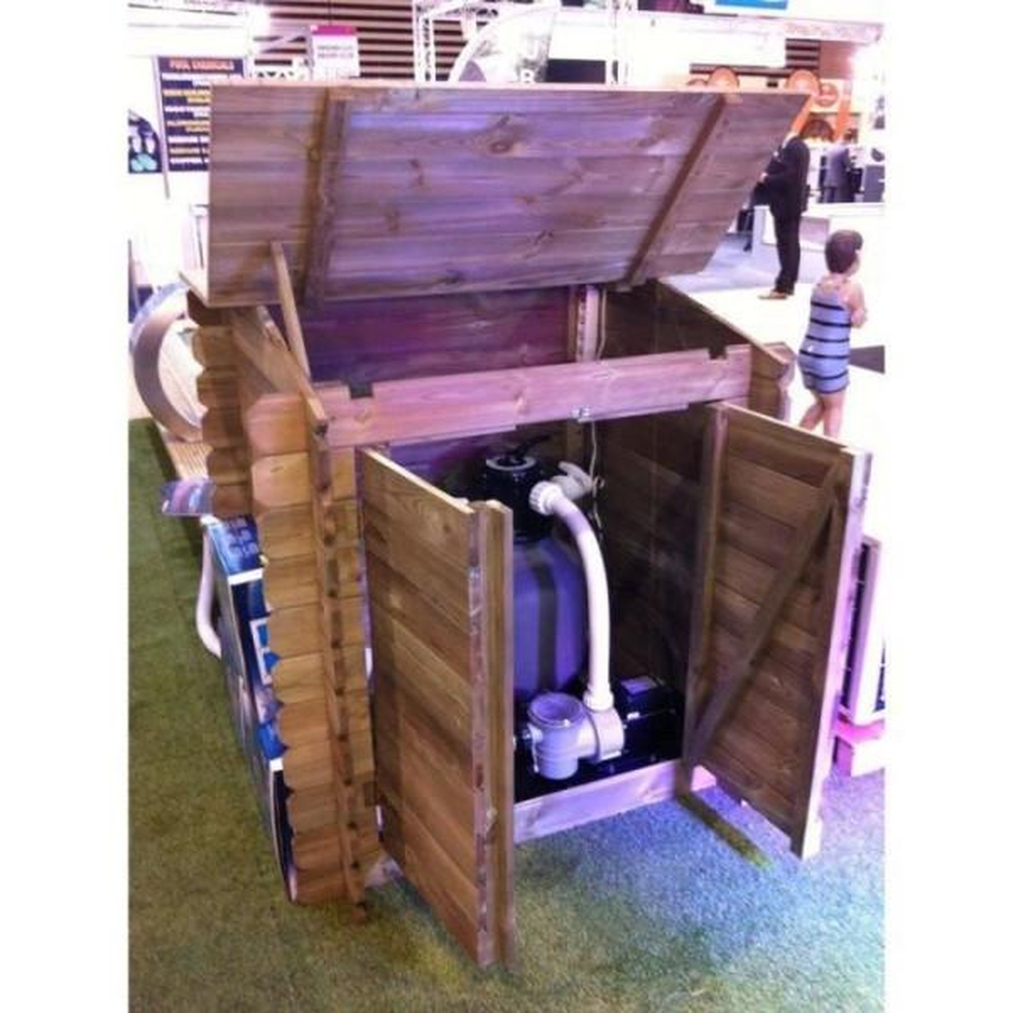 Voir la diapositive 3 : Ubbink Coffre de rangement pour filtration UBBINK Classic en bois traité autoclave