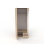 Voir la diapositive 3 : Armoire 2 portes 1 miroir 2 tiroirs L90cm FLAVIE