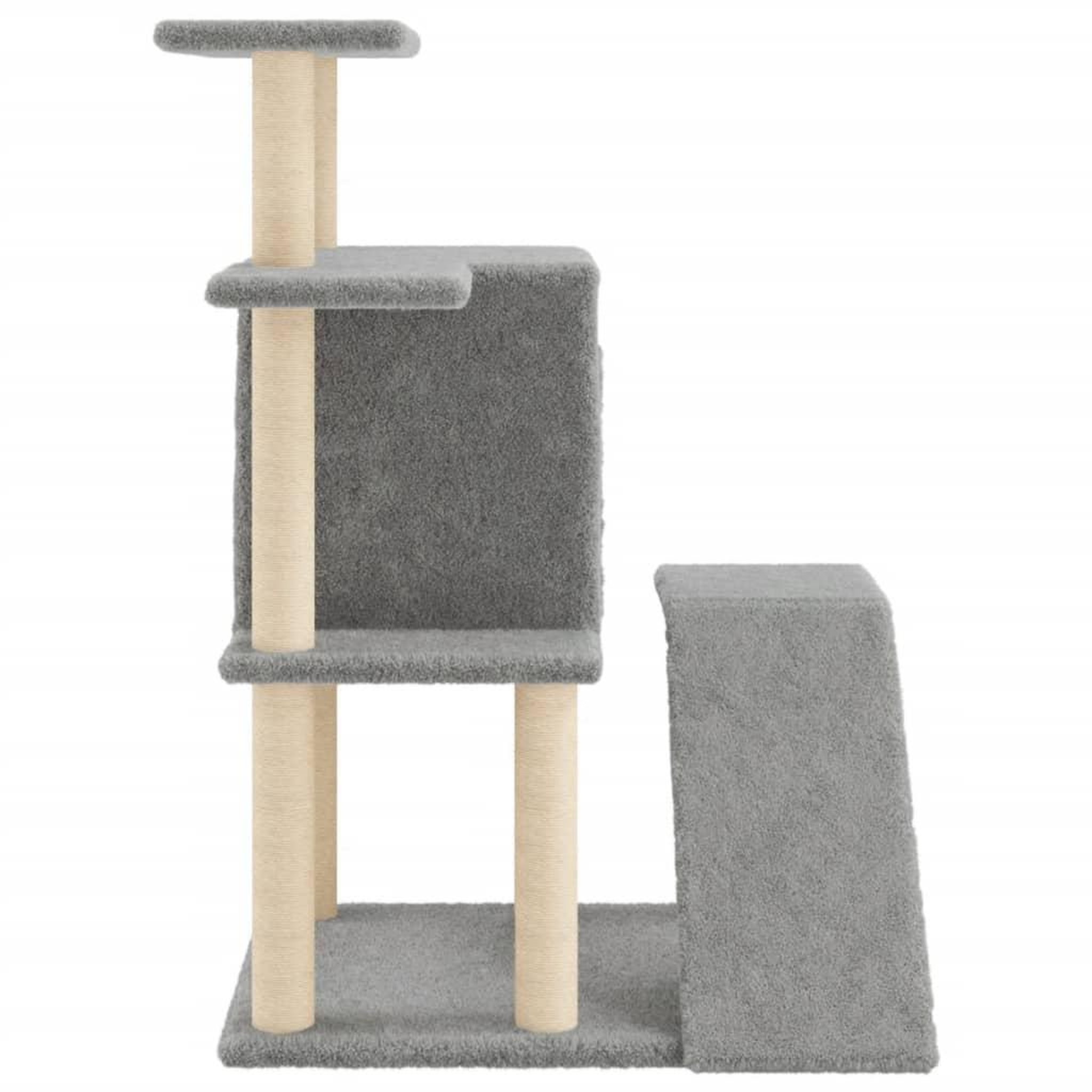 Voir la diapositive 5 : VIDAXL Arbre a chat avec griffoirs en sisal gris clair 97 cm
