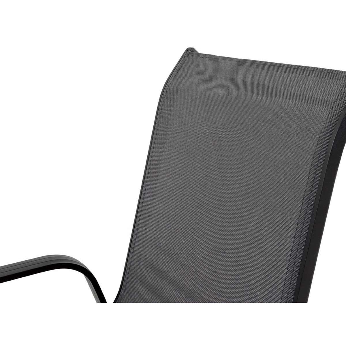 Habitat et Jardin Fauteuil jardin Alu/Textilène  Porto  - Phoenix - Gris foncé - Lot de 2