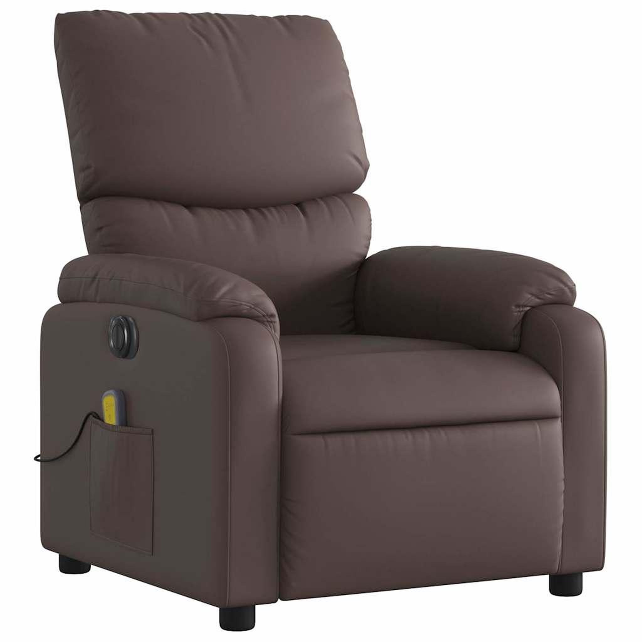 Voir la diapositive 4 : VIDAXL Fauteuil de massage inclinable electrique marron similicuir