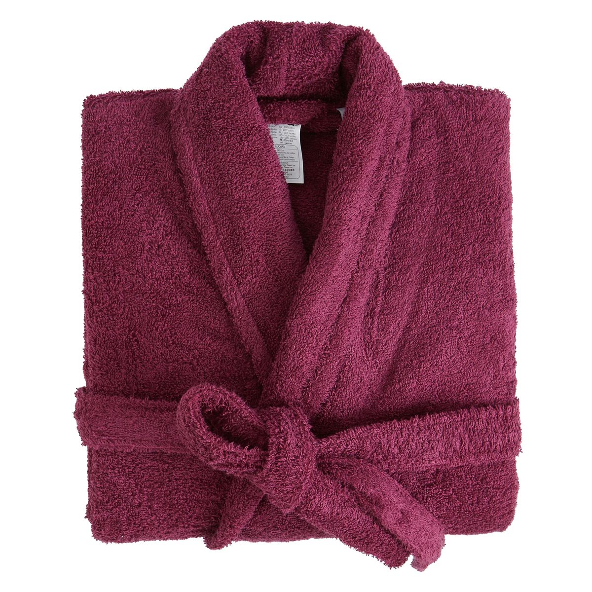 ACTUEL Peignoir uni en coton éponge 380 gr/m2 COL CHALE