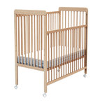 WEBABY Lit bébé coulissant en bois LIVO 60 x 120 cm. Coloris disponibles : Beige, Blanc
