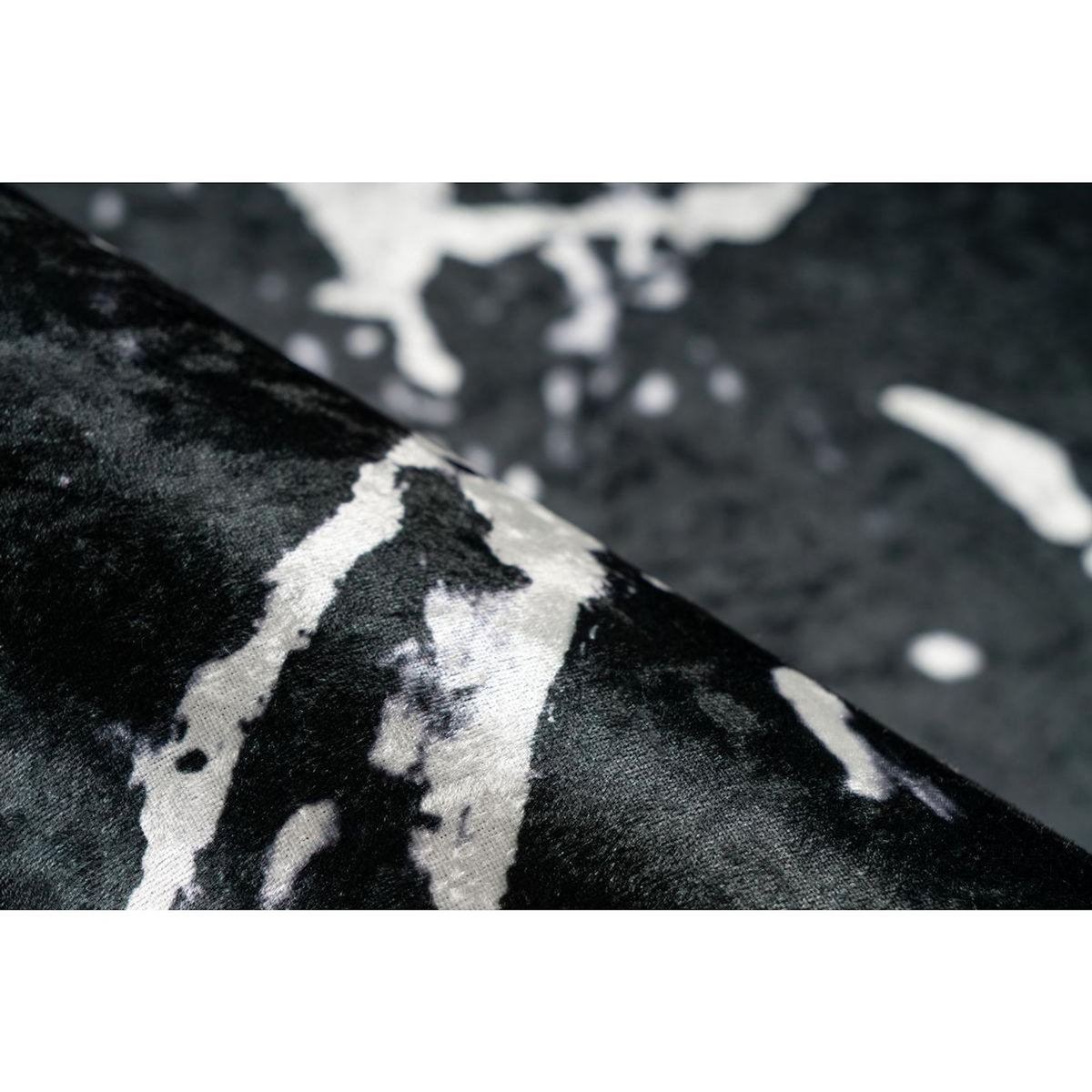 Paris Prix Tapis Antidérapant à Poils Plats  Rhodin  Noir & Blanc