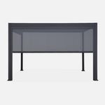 SWEEEK Pergola Bioclimatique – Triomphe – 4x3m, aluminium, à lames orientables + store 4m. Coloris disponibles : Blanc, Gris