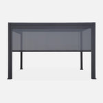 SWEEEK Pergola Bioclimatique – Triomphe – 4x3m, aluminium, à lames orientables + store 4m. Coloris disponibles : Blanc, Gris