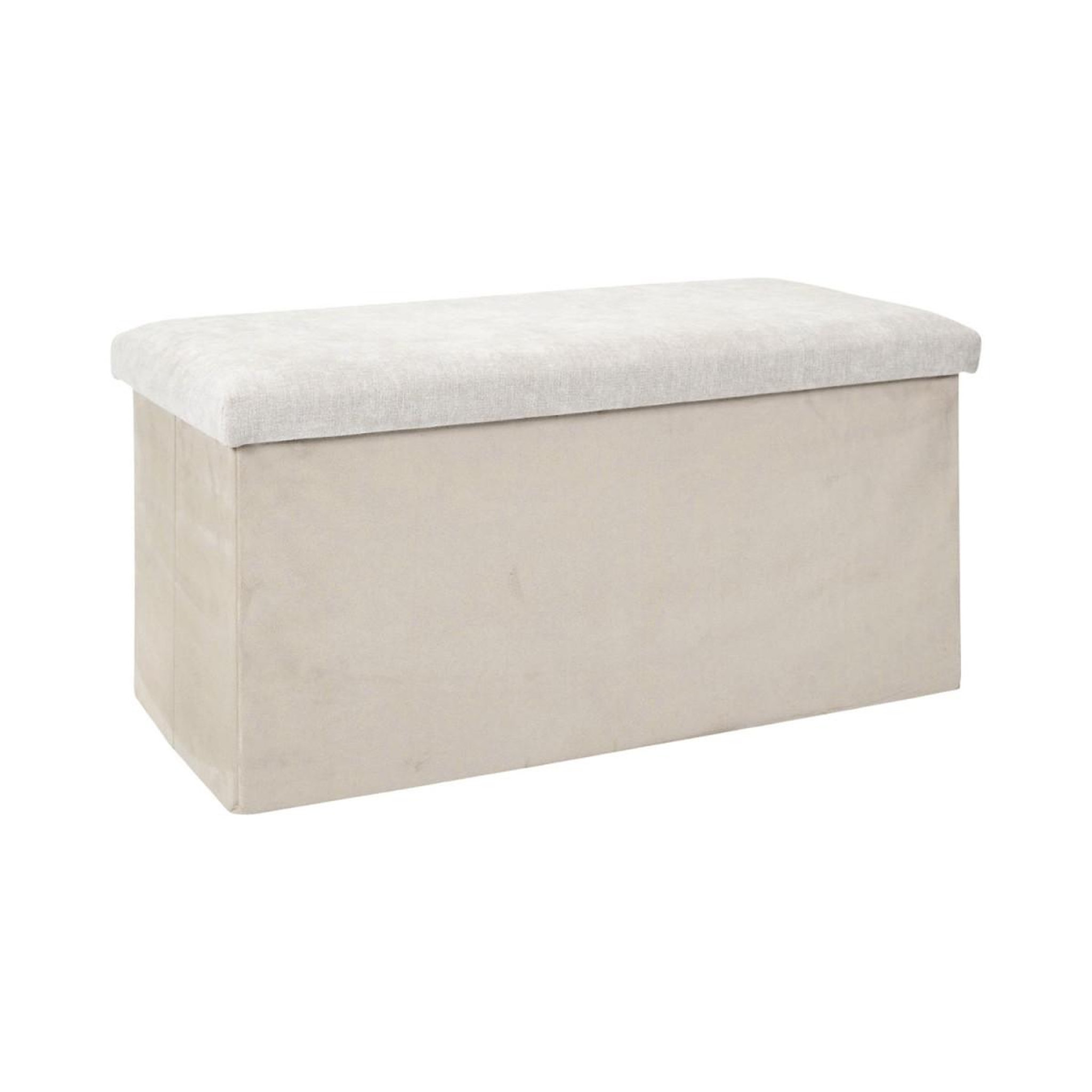 The Home Deco Factory Banc coffre de rangement  emilia  76cm beige