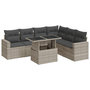 Voir la diapositive 2 : VIDAXL Salon de jardin avec coussins 7 pcs gris clair resine tressee
