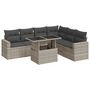 Voir la diapositive 2 : VIDAXL Salon de jardin avec coussins 7 pcs gris clair resine tressee