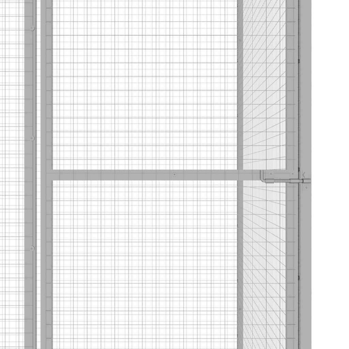 VIDAXL Cage pour chat 3x1,5x1,5 m Acier galvanise