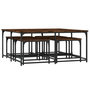 Voir la diapositive 2 : VIDAXL Tables basses gigognes 5 pcs chene fume bois d'ingenierie