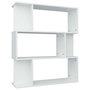 Voir la diapositive 2 : VIDAXL Bibliotheque/Cloison Blanc 80x24x96 cm Bois d'ingenierie