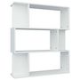 Voir la diapositive 2 : VIDAXL Bibliotheque/Cloison Blanc 80x24x96 cm Bois d'ingenierie