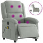 Voir la diapositive 2 : VIDAXL Fauteuil inclinable electrique de massage gris clair velours