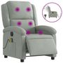 Voir la diapositive 2 : VIDAXL Fauteuil inclinable electrique de massage gris clair velours