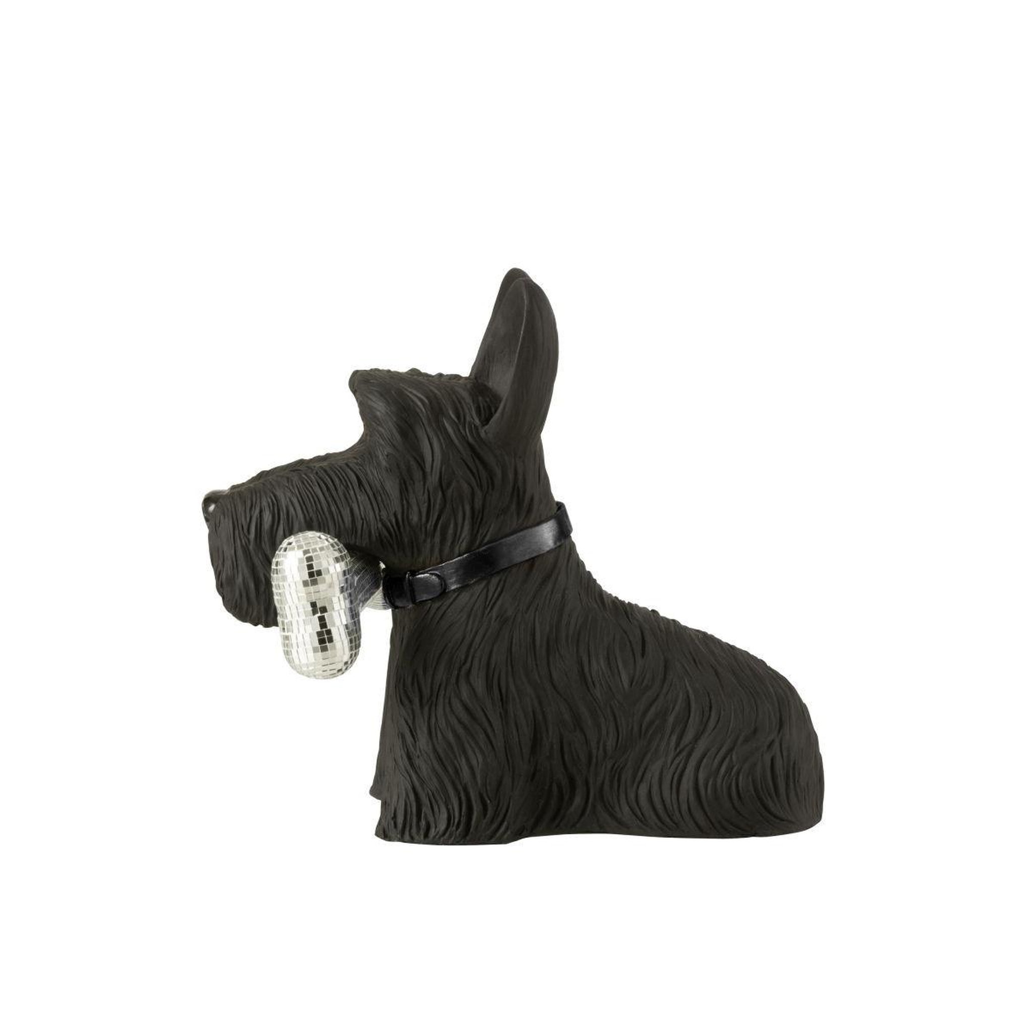 Voir la diapositive 4 : J-LINE Statuette terrier écossais  disco  39cm noir
