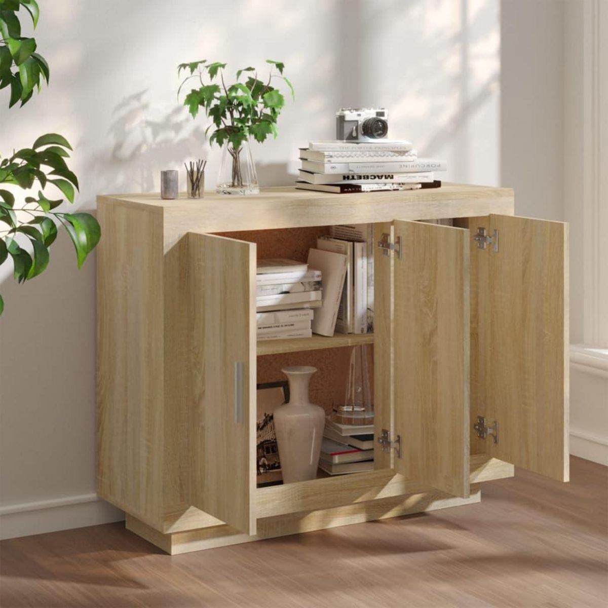 VIDAXL Buffet Chene sonoma 92x35x75 cm Bois d'ingenierie