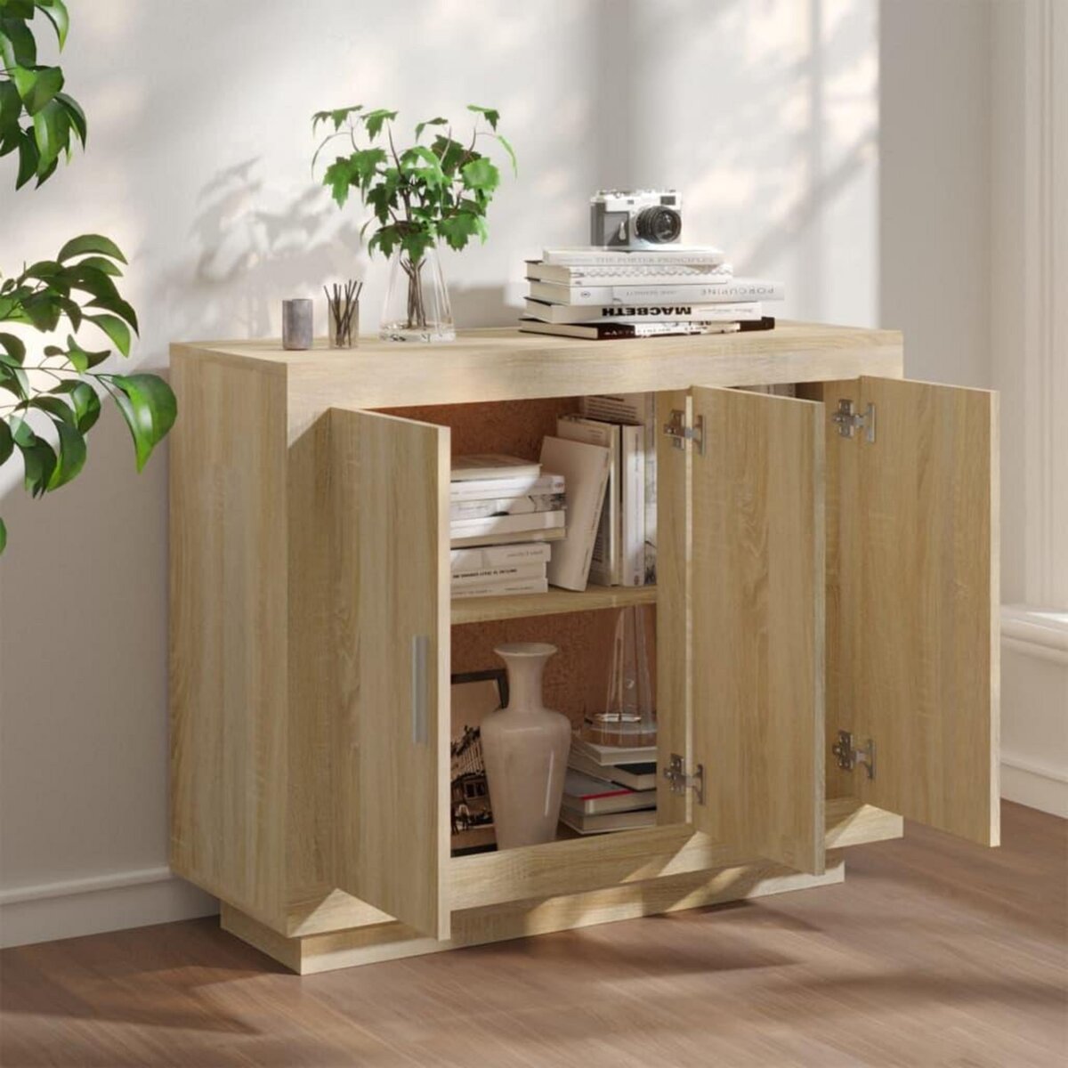 VIDAXL Buffet Chene sonoma 92x35x75 cm Bois d'ingenierie