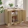 Voir la diapositive 3 : VIDAXL Buffet Chene sonoma 92x35x75 cm Bois d'ingenierie