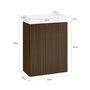 Voir la diapositive 3 : SOBUY SoBuy - Meuble Lavabo à une porte - Marron Foncé - 40x22x56cm - Moderne - BZR196-BR