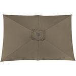 Proloisirs Toile Parasol Mat Droit 3x2 par 6 Polyester 200gr SD - Taupe
