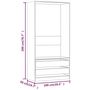 Voir la diapositive 6 : VIDAXL Garde-robe Chene marron 100x50x200 cm Bois d'ingenierie